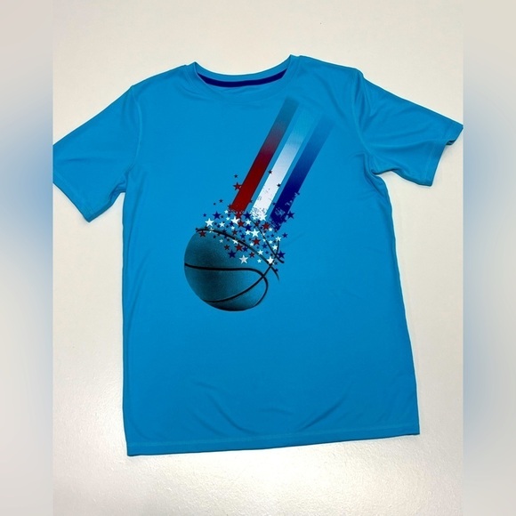ALL In Motion - Boys Short Sleeve Lightweight Graphic T-Shirt - Aqua - Picture 1 of 7
